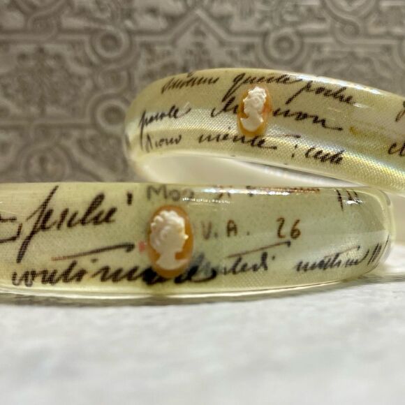 VINTAGE Amadeo Lettera D’Amore Bangles - Picture 1 of 5